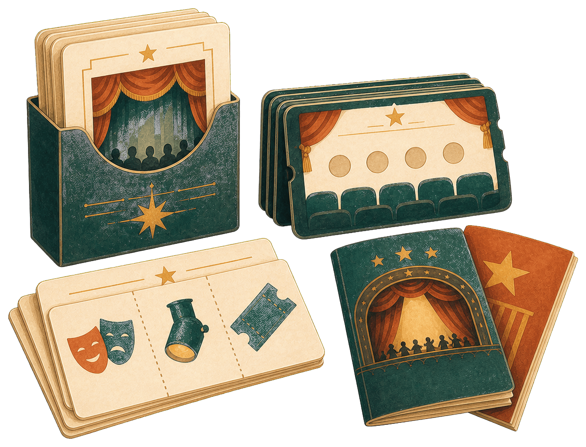 Illustration of bundled season pass and ticket collection cards